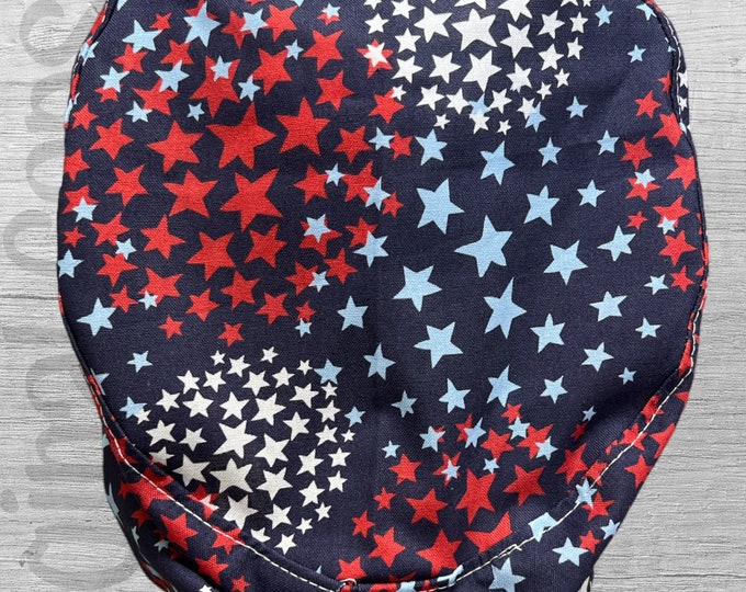 Small Euro Scrub Cap for Women, 4th of July Fireworks Design, Small Euro Scrub Cap, Surgical Cap, Scrub Cap for Women , Scrub Caps