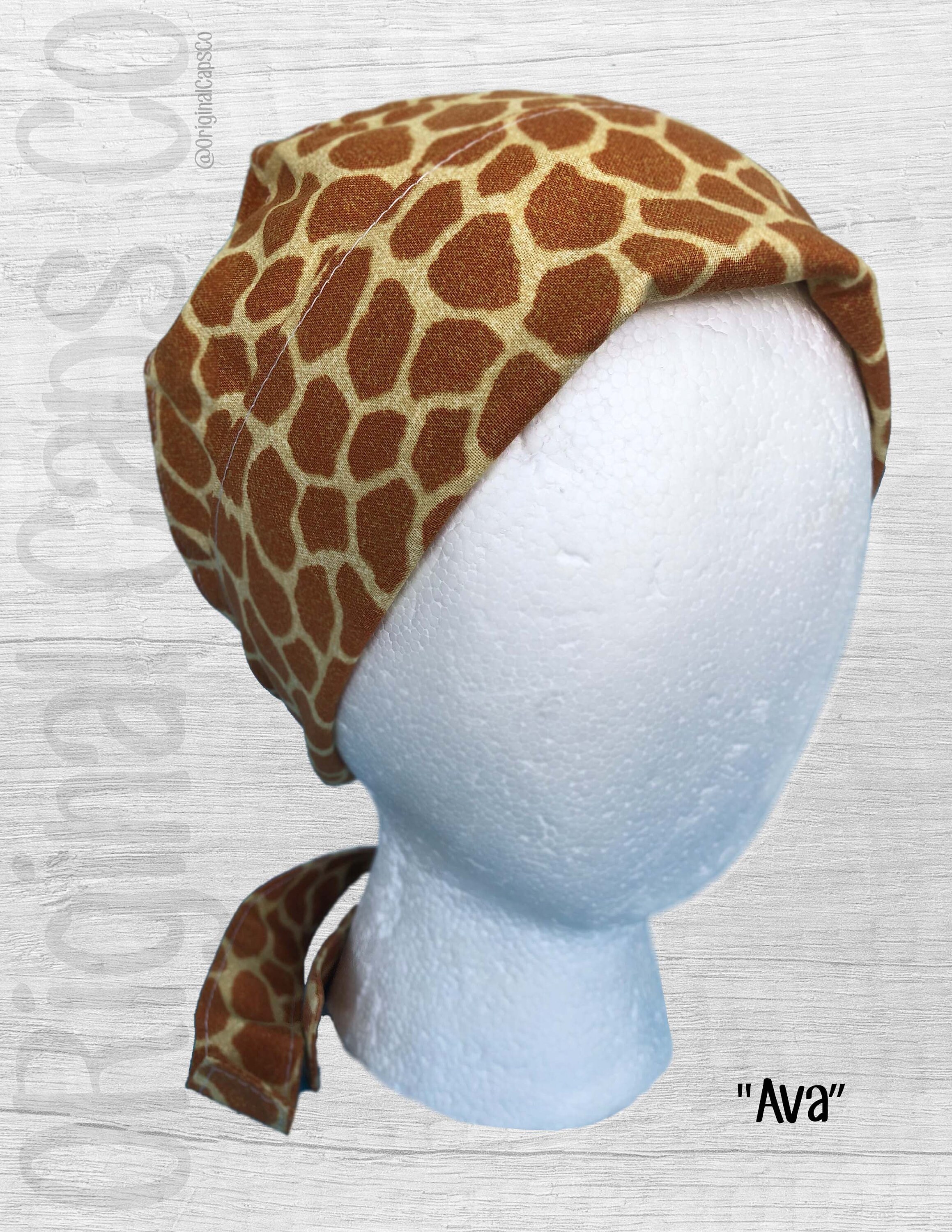 Giraffe Print Design Scrub Cap 