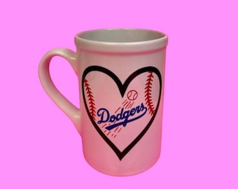 Dodgers Heart Mug