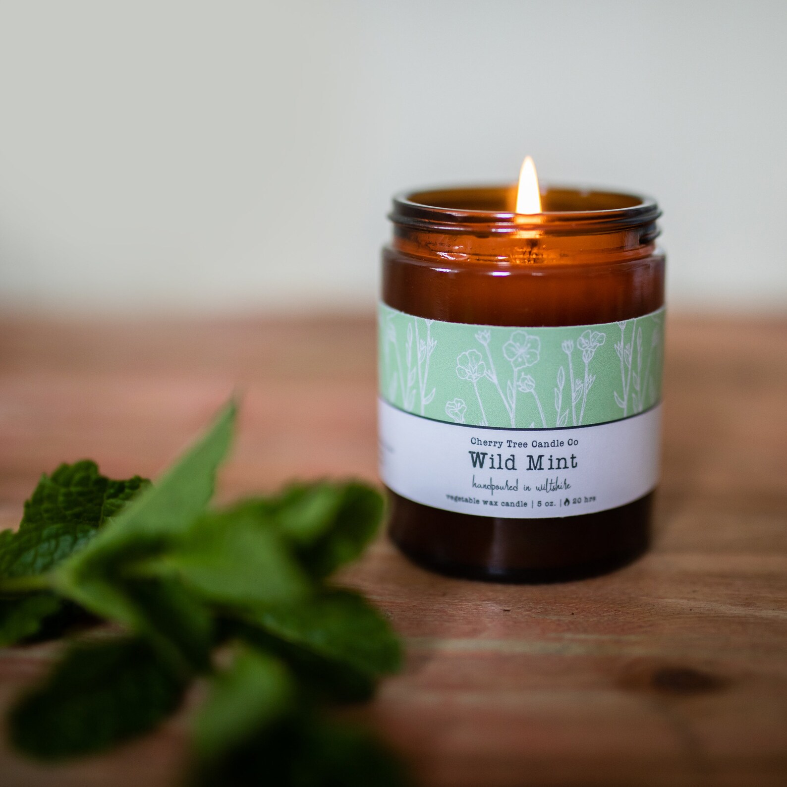 Wild Mint Scented Candle Vegetable Wax 20 Hour Burn Etsy