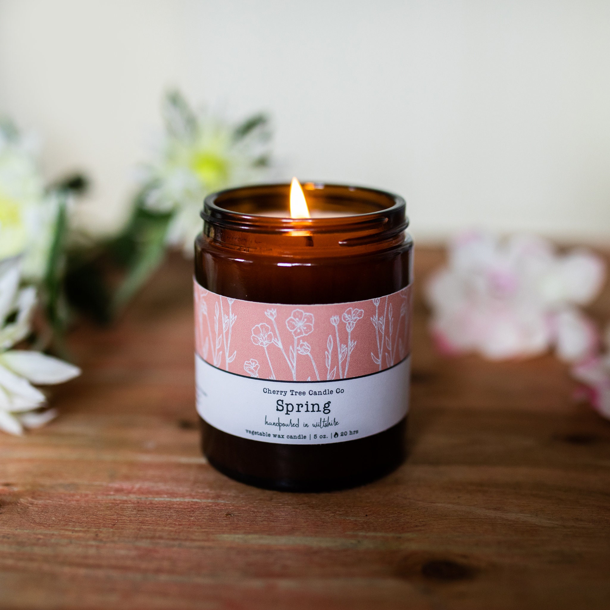 Spring Scented Candle Vegetable Wax 20 Hour Burn Etsy