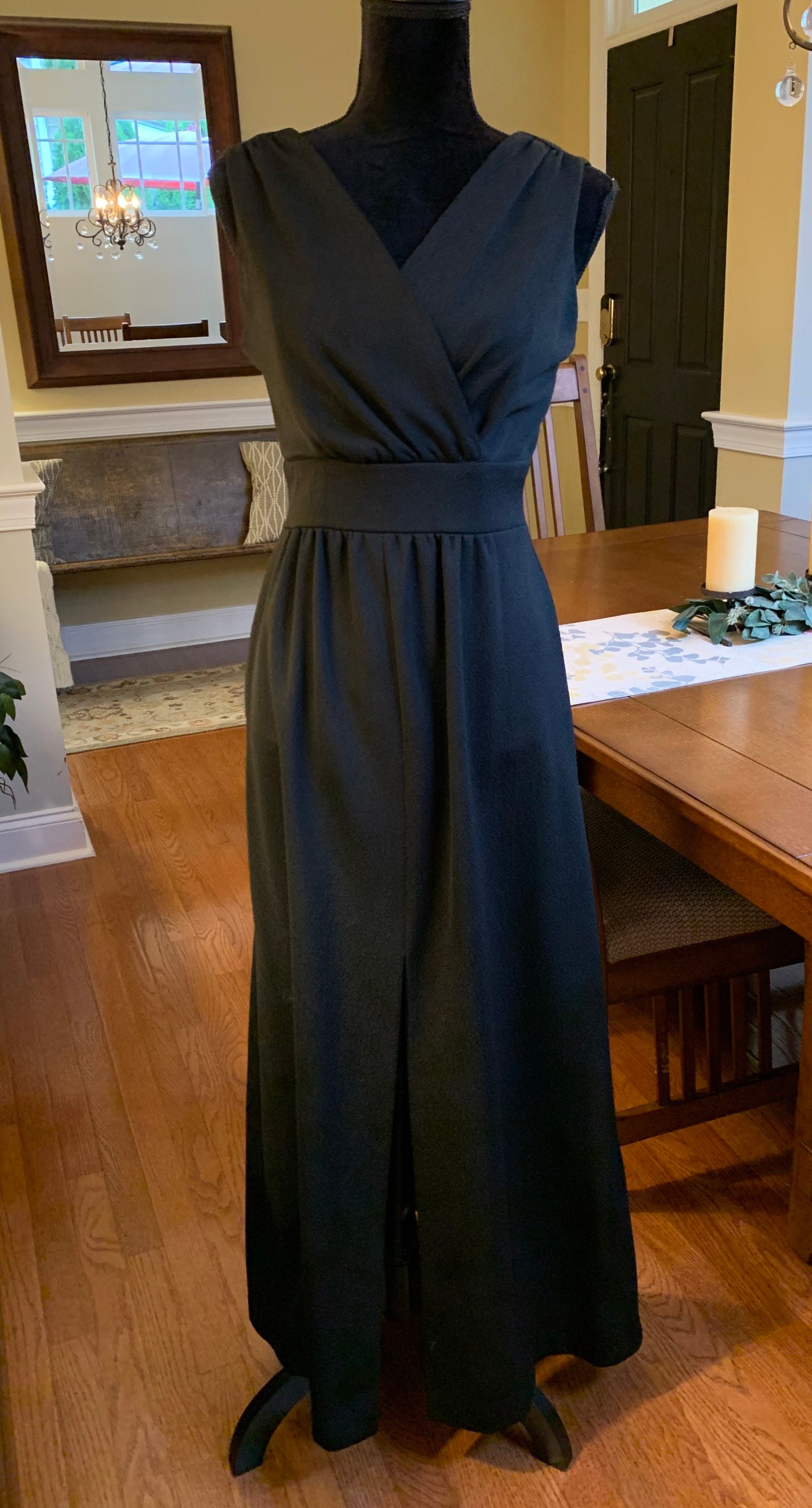 Black traditional maxi dress