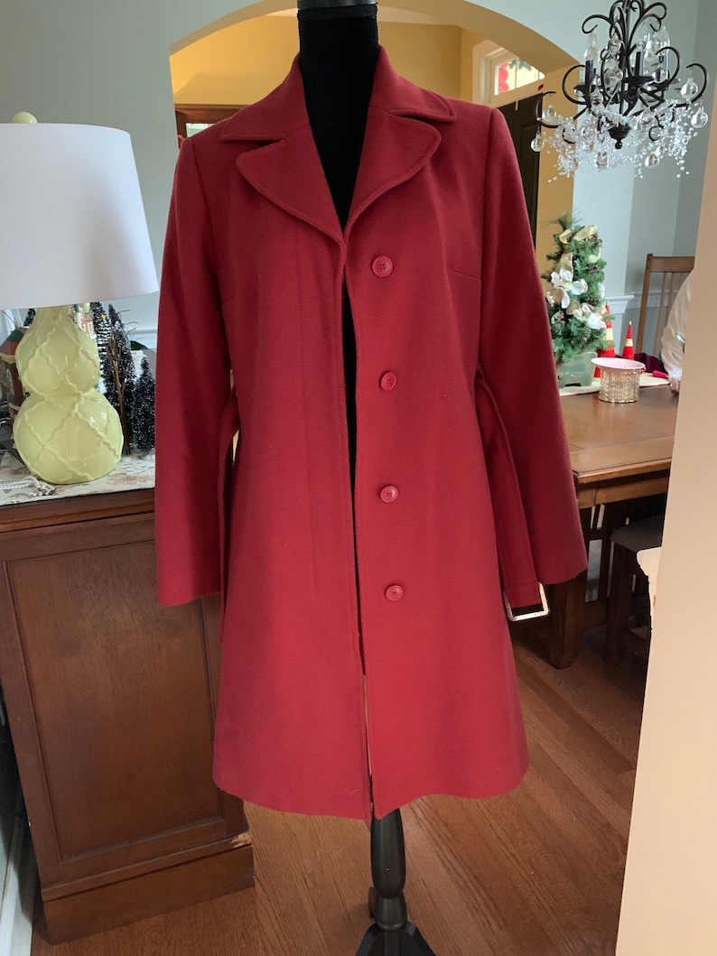 Wool Coat Rust Color Wool Vintage by United Colors of Etsy