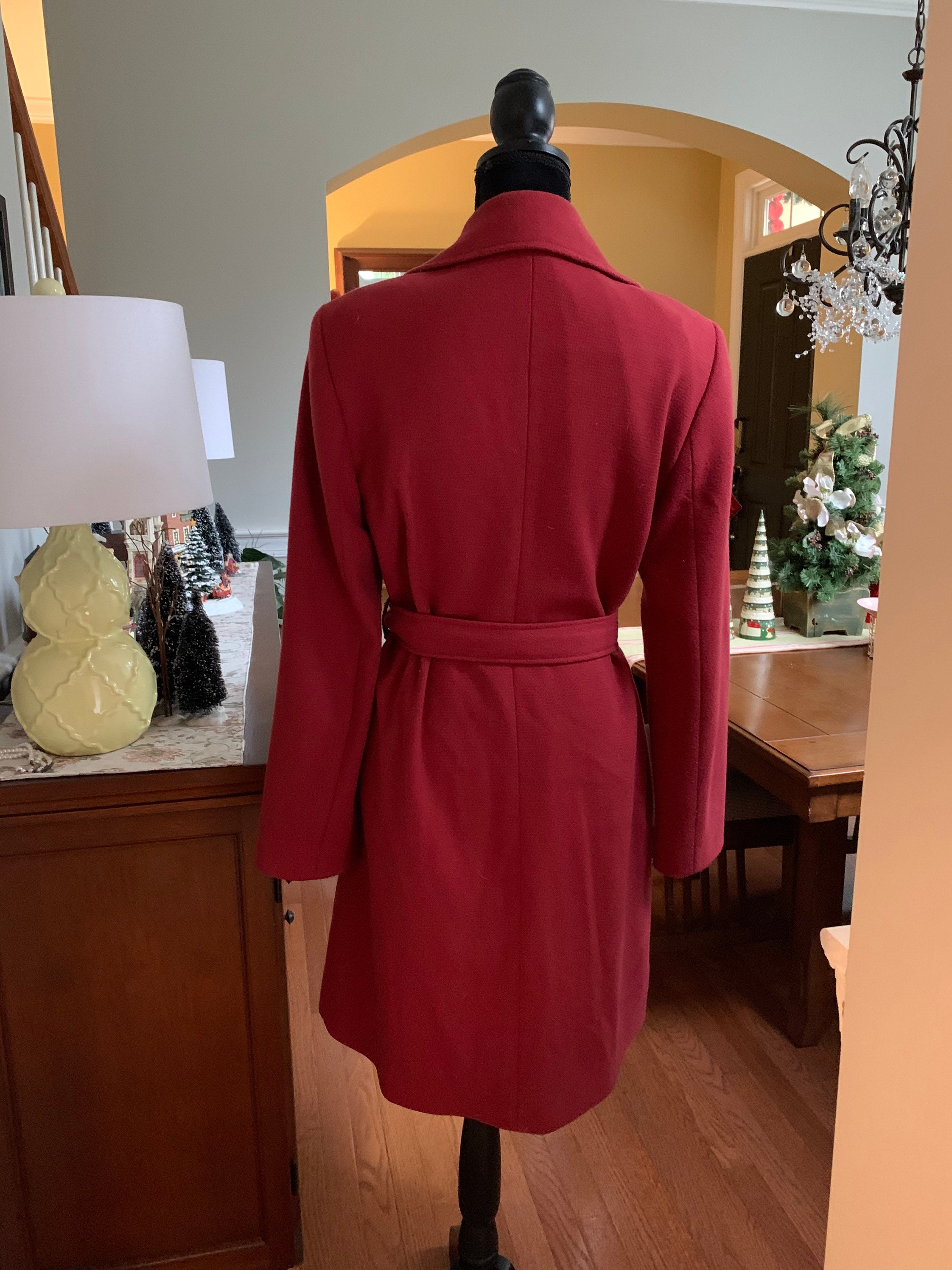 Wool Coat Rust Color Wool Vintage by United Colors of Etsy