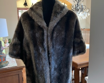 Faux fur wrap stole wedding wrap vintage Regina Glenara by Glenoit