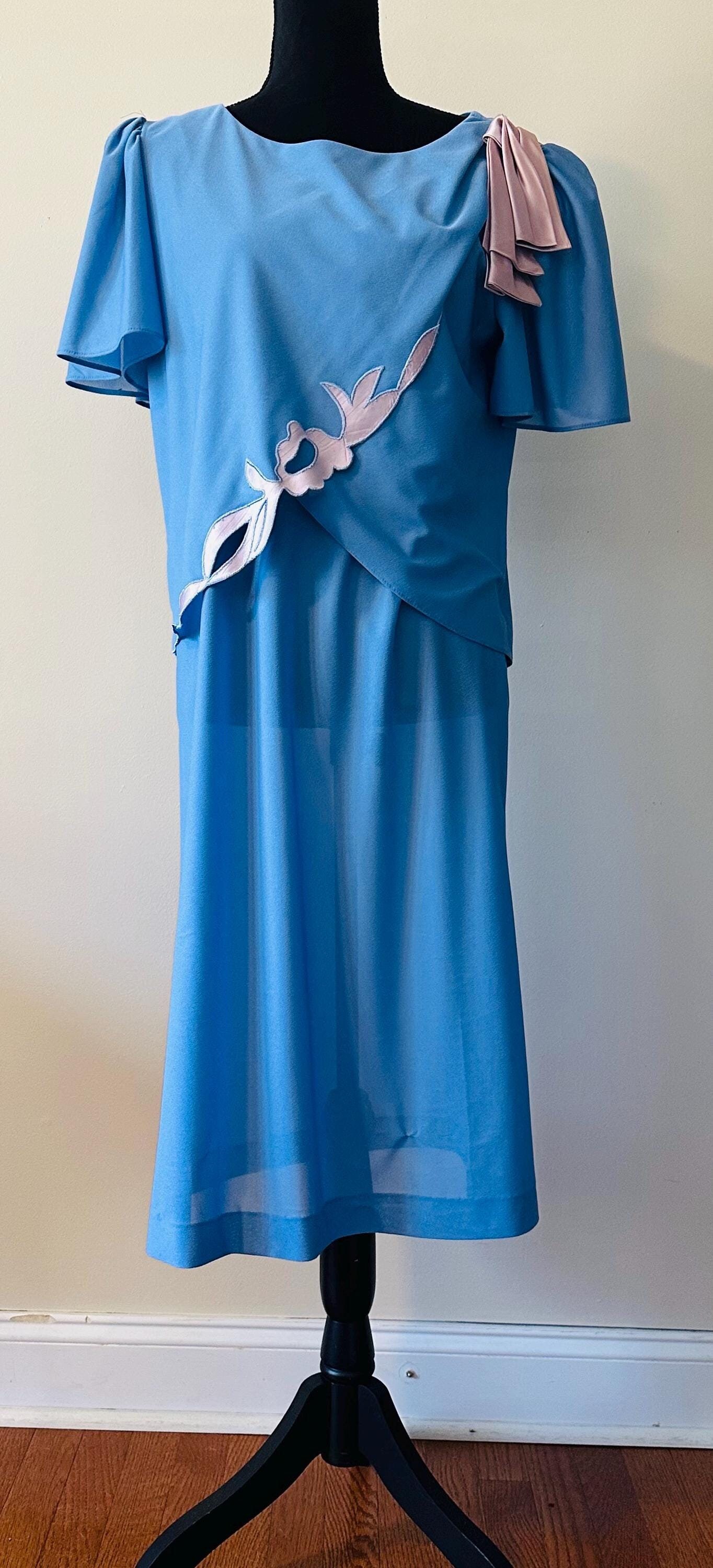 Mother of the Bride Dresses Tea Length Blue - Etsy