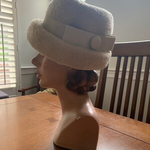 Vintage Betmar fur hat beige fashion hat 1950s 1960s image 2
