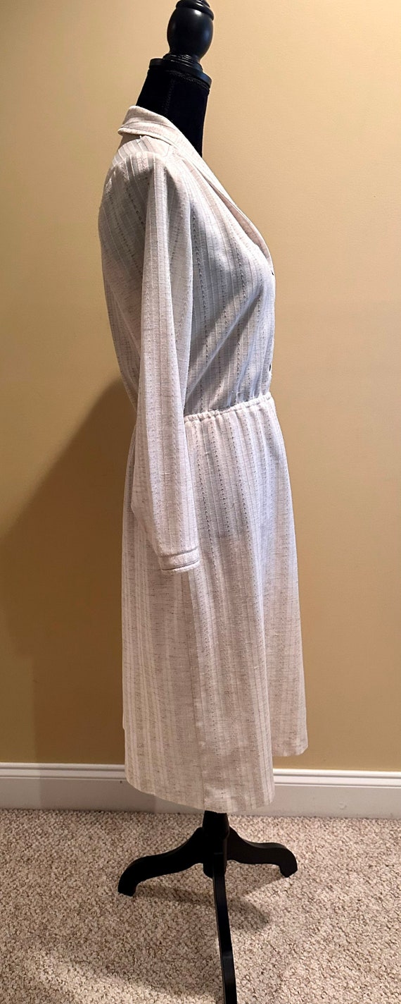 Vintage polyester long sleeve polyester dress ivo… - image 3