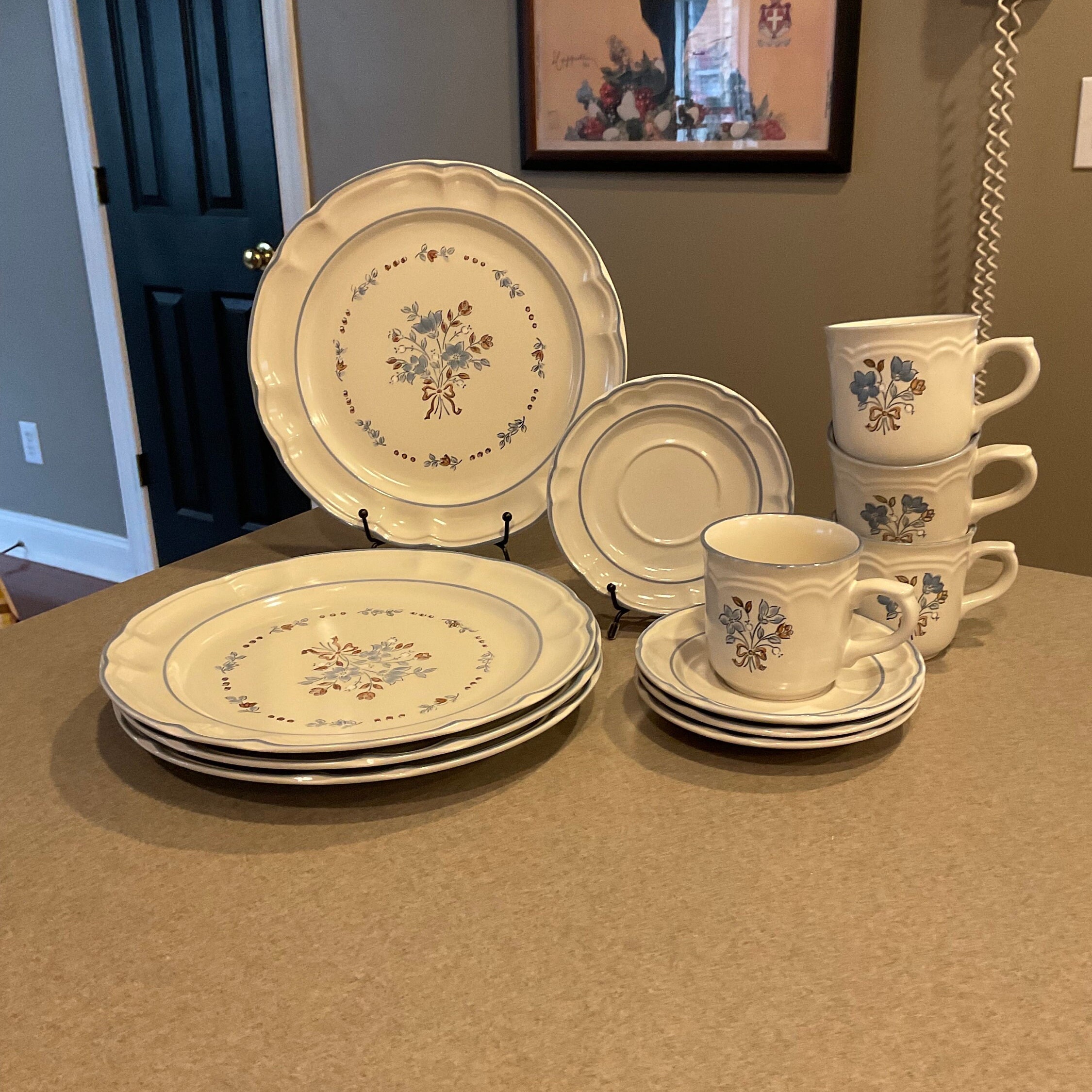Dinnerware Set Service for 12 Etsy