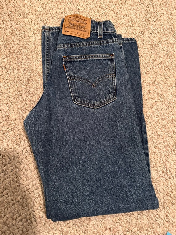 Levi's 550 30/32 orange tab relaxed fit jeans