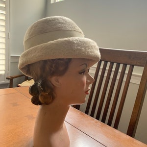Vintage Betmar fur hat beige fashion hat 1950s 1960s image 3