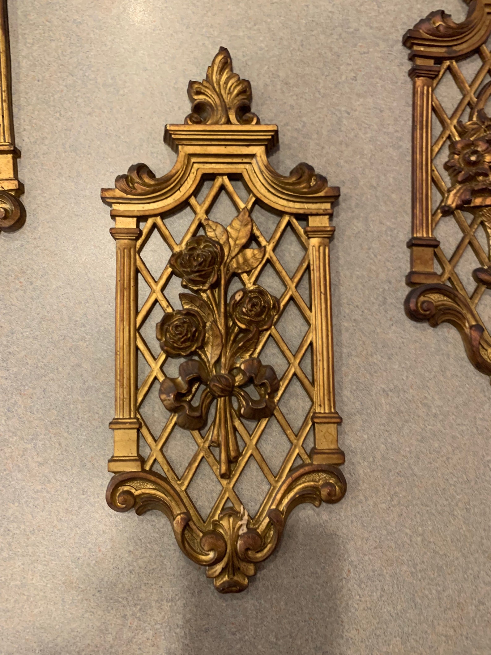 Mid Century Plastic Wall Plaques Kitchen Decor Set of Three Etsy