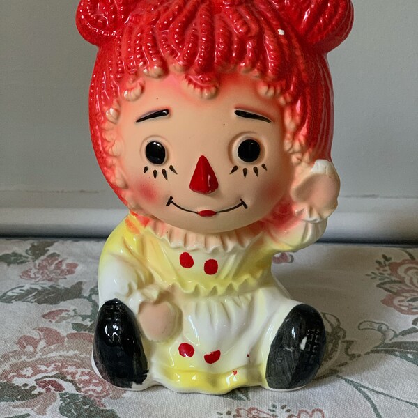 Vintage ceramic Raggedy Ann planter vase a Price imports