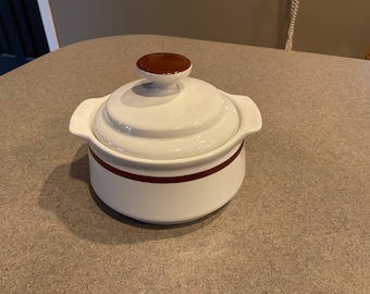 Vintage Stoneware Sugar Bowl with Lid - Genuine Stoneware Japan