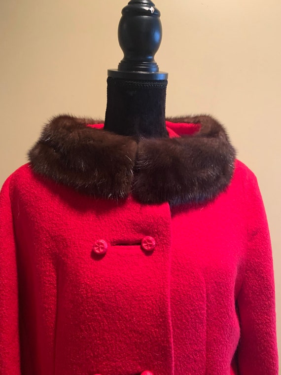 Tomer Mink Fur Luxurious Red Coat For Sale - William Jacket