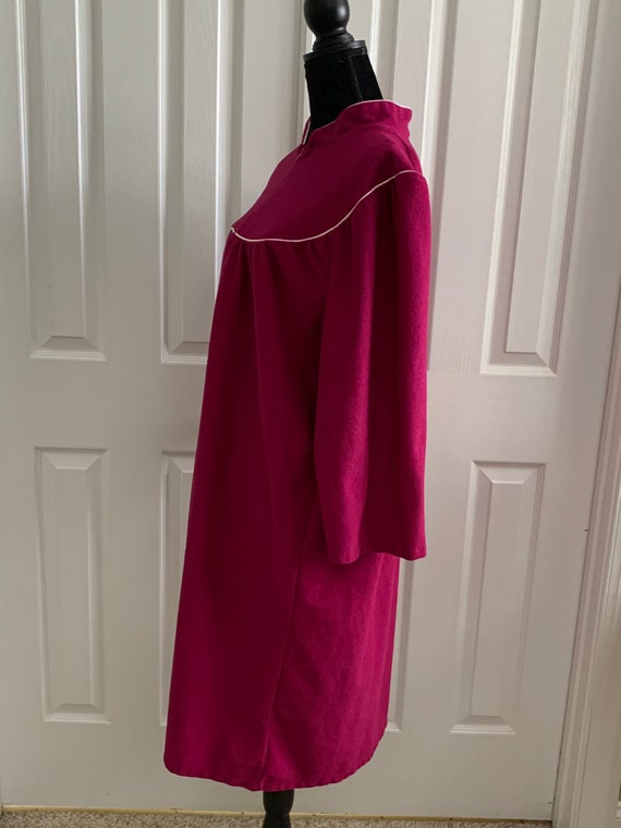 Velour robe, front zip wine hued Haband - image 2