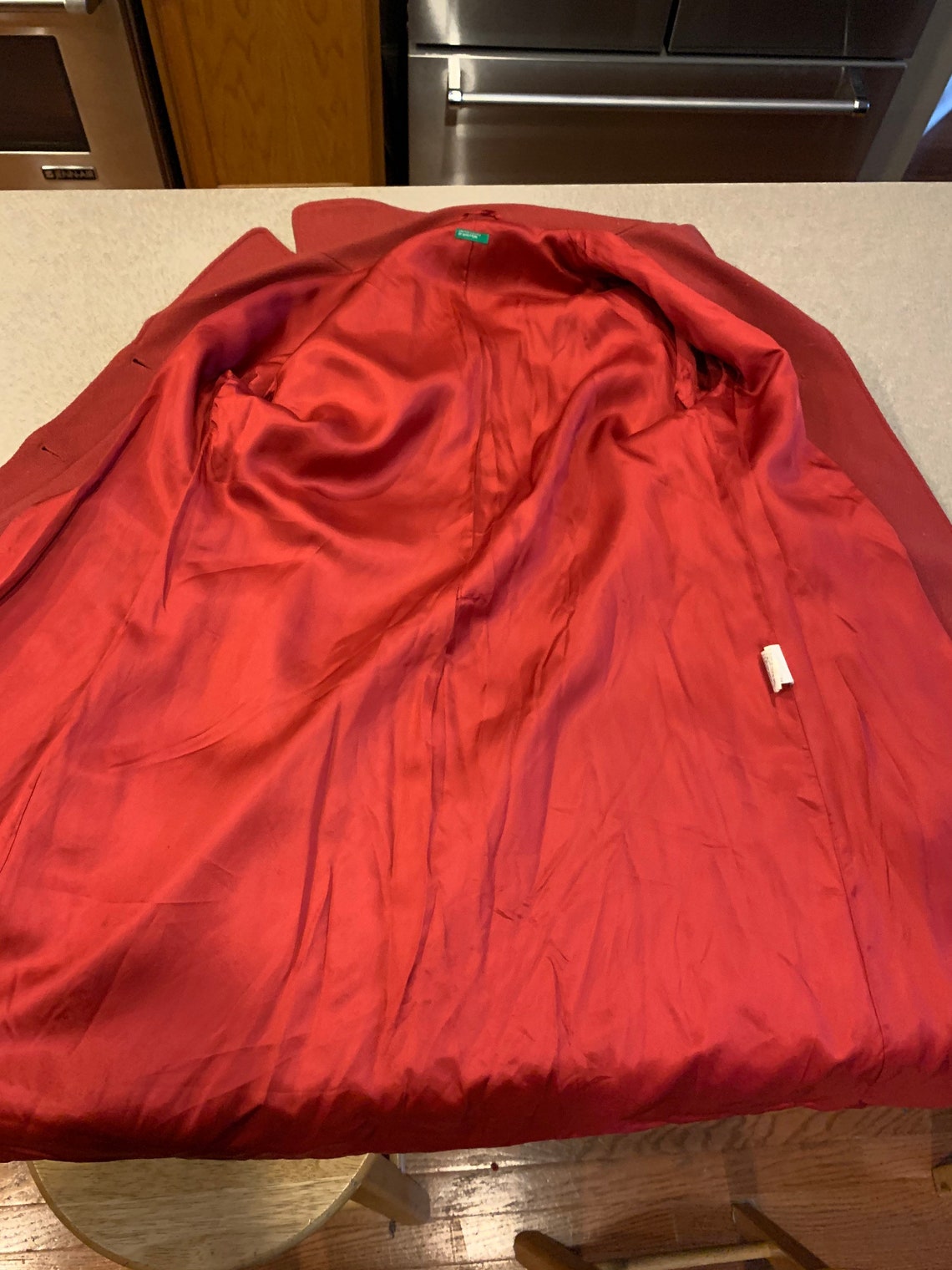 Wool Coat Rust Color Wool Vintage by United Colors of Etsy