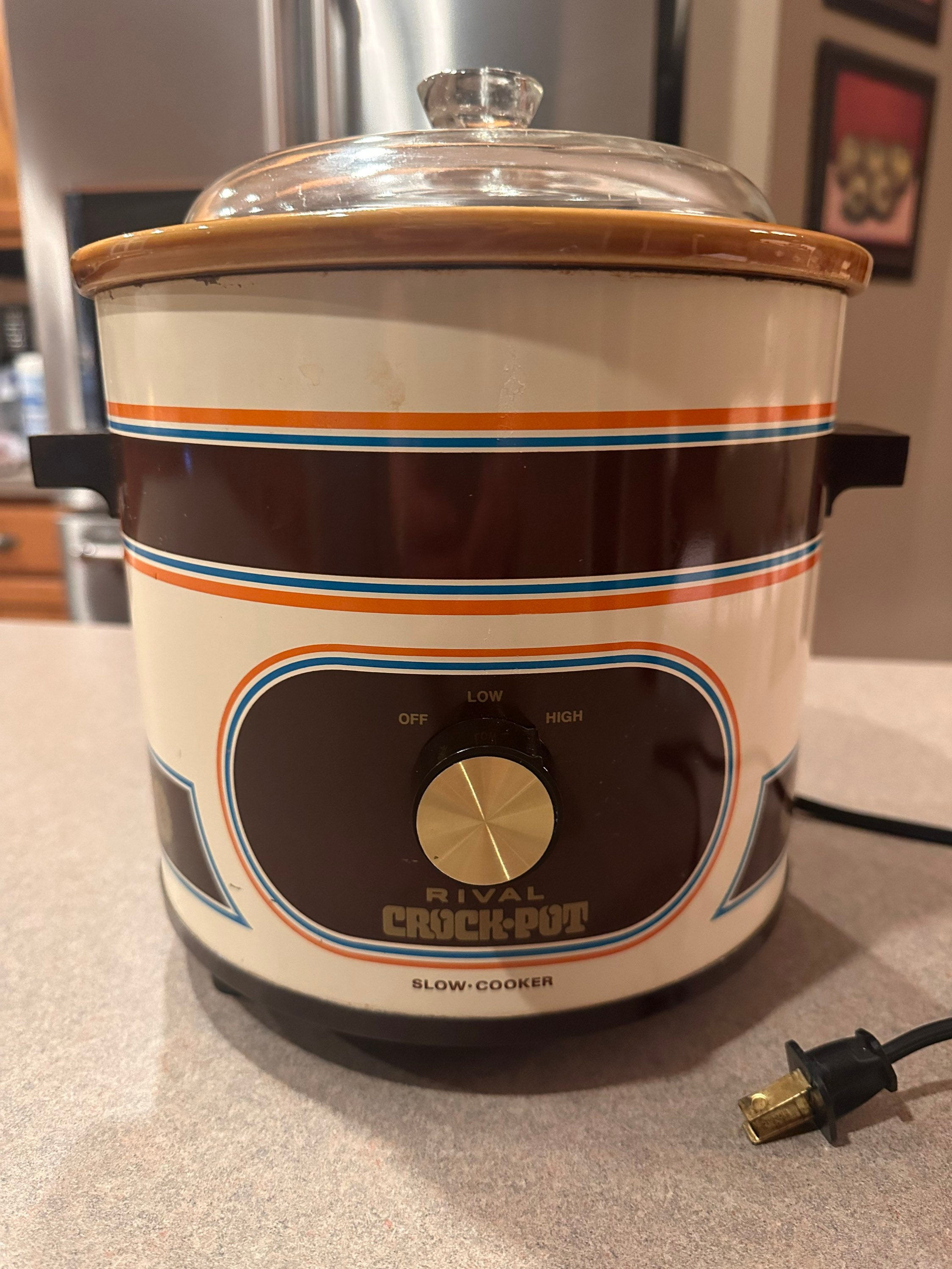Vintage Rival 3.5 qt Crock-Pot Slow Cooker Stoneware Model 3100 Brown  Tested
