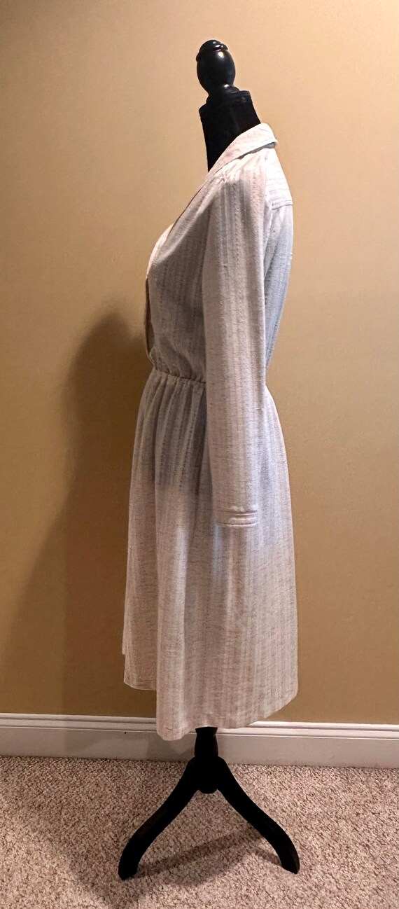 Vintage polyester long sleeve polyester dress ivo… - image 4