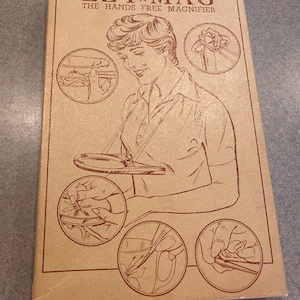 EZY MAG hands free magnifier vintage worn around neck