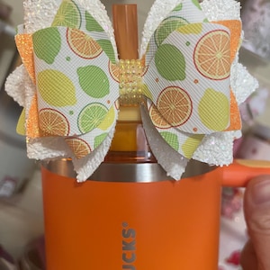 Citrus bow - Bow topper for Stanley’s