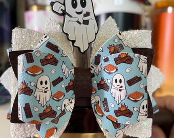 Spooky S&#39;mores Stanley Cup Set: Boot, Bow & Straw Topper