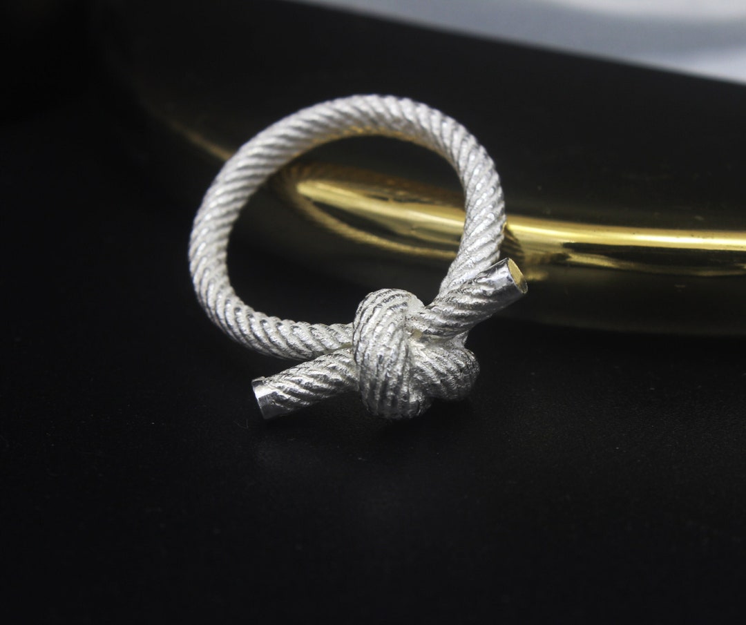 Chuncky Knot Ring With Rope Texture #1 - Etsy