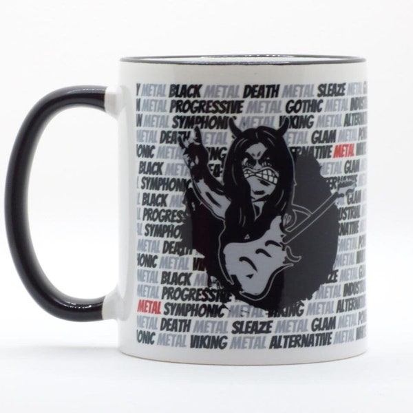 Heavy Metal Tasse | Deathmetal Black Metal Viking Metal Glam Metal Metal Hand Motiv | Geschenk für Metalfans und Metalheads