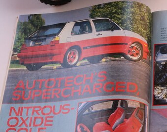 VW And Porsche (1987) Magazine European Car Volkswagen Rabbit GTi Golf II Autotech Porsche Wide Body Kit Ground Effects Wheels Rims 1980s