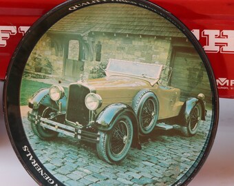Stutz Blackhawk 1927 Speedster General Tires Serving Beer Tray Advertising Barware 12 Inch Vintage 1970s for Beer Mug