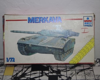 Merkava Tank Vintage Model Kit 1/72 Scale Made In Italy IDF Battle Tanks