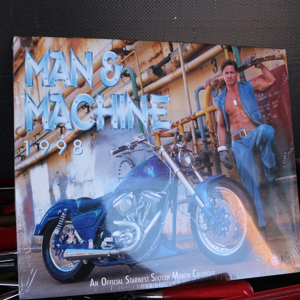 Man And Machine 1998 Harley Davidson Wall Calendar Photograph Sportster Motorcycle Easy Riders