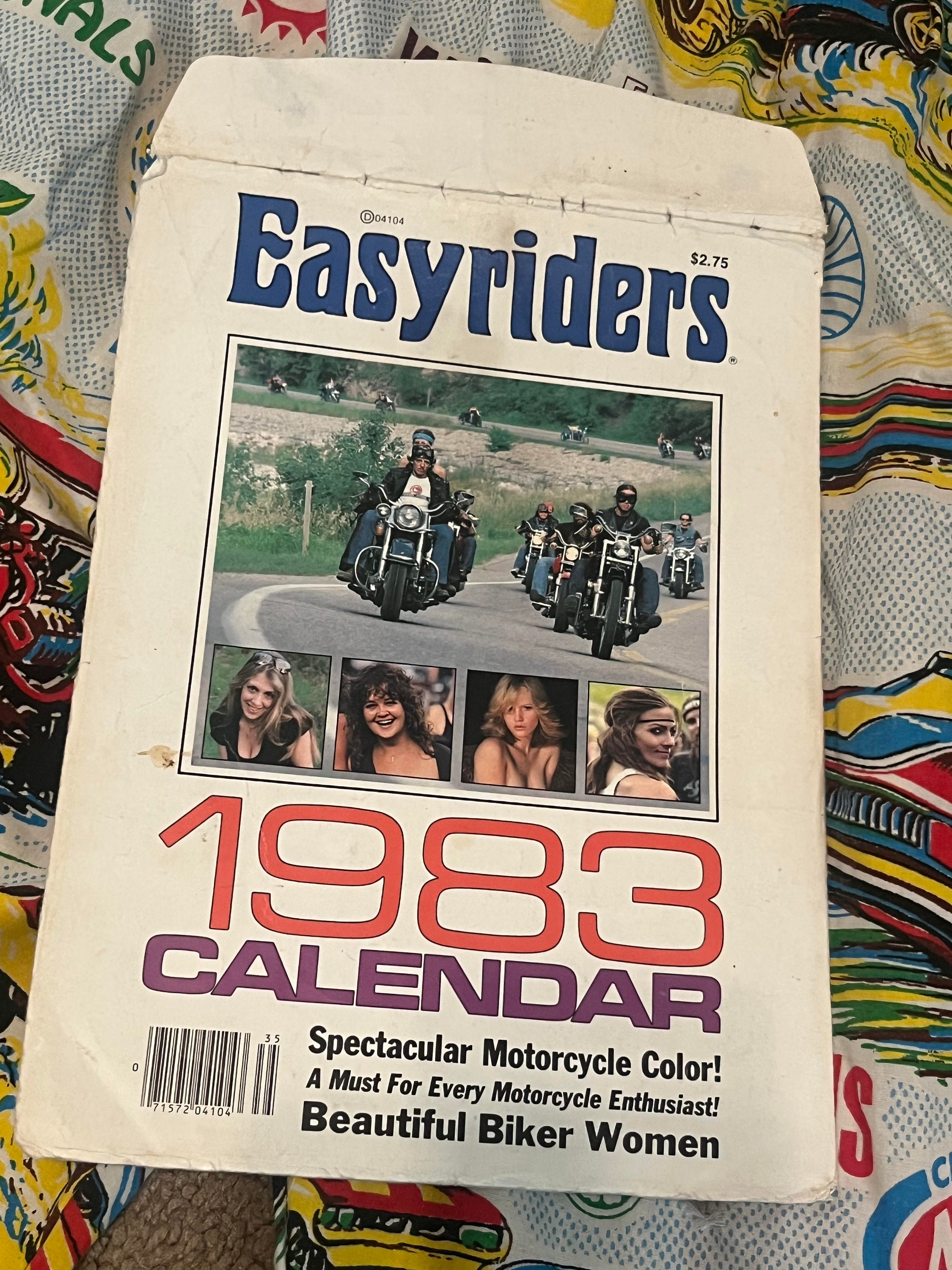 Easyrider 1983 Calendar Easy Riders Harley Davidson Vintage From