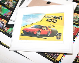 Pontiac Fiero (1985) Picture Frame Miami Vintage 1970s-1980s Indy Pace Car GTS Turbo