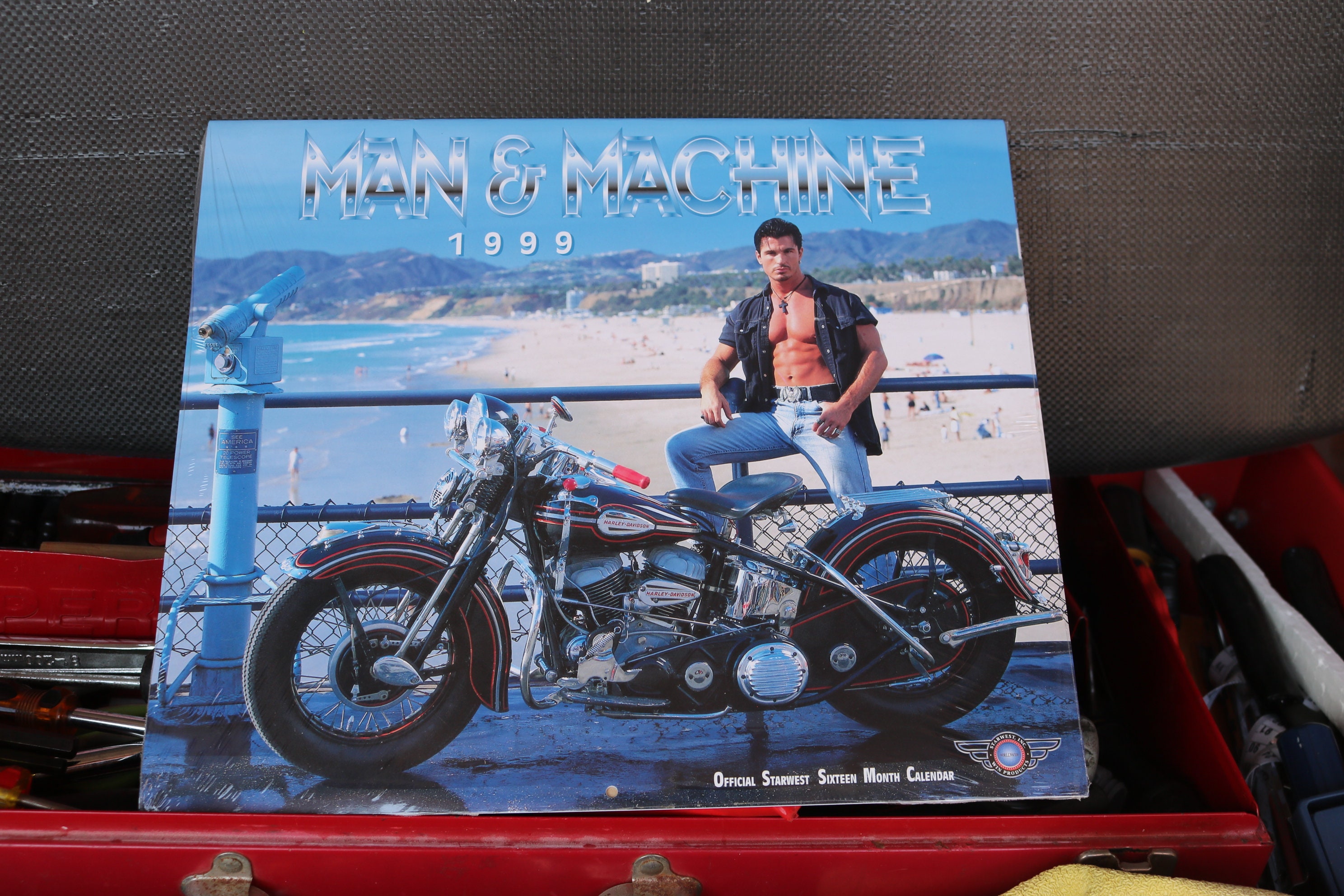 Man and Machine 1999 Harley Davidson Wall Calendar Photograph