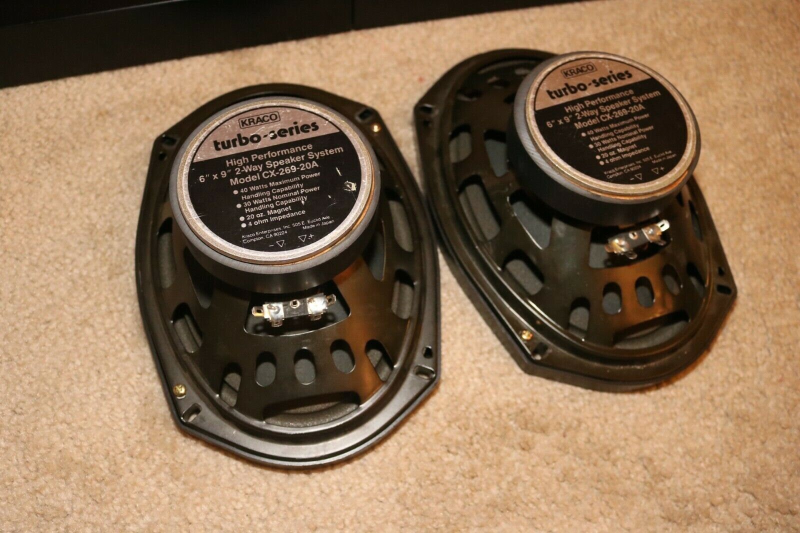 KRACO Vintage Car Stereo 6X9 Speakers 1980s Import Shaft Minitruck