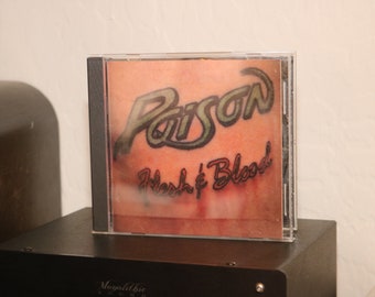 POISON CD for your Road trips! 1990 Flesh and Blood for Car Stereo Compact Disc Player Glam Metal Rock Music Bret Michaels Rikki Rockett