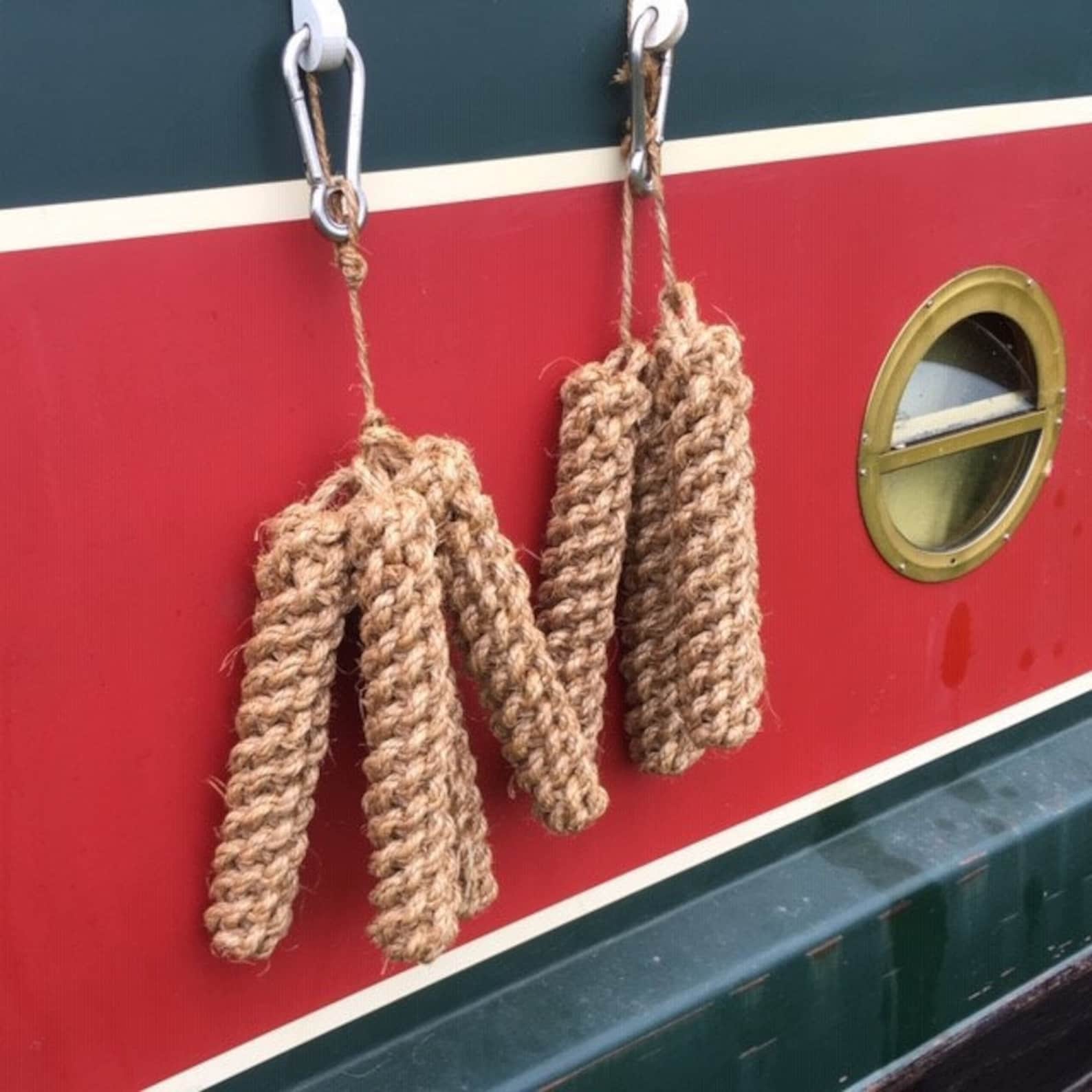 Natural Manila Rope Slim Side Fender for Narrowboat Barge | Etsy