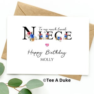 Carte d'anniversaire pour ma nièce spéciale et incroyable, carte d'anniversaire pour nièce, carte d'anniversaire nièce, carte d'anniversaire florale pour nièce, nièce spéciale