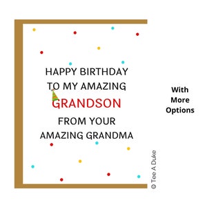 Carte d'anniversaire pour petit-fils Incroyable carte d'anniversaire de petit-fils, carte d'anniversaire drôle de petit-fils, de grand-mère, grand-père de Grom, anniversaire de petit-fils