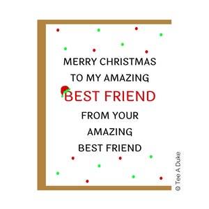 Weihnachtskarte für beste Freundin, Beste Freundin Weihnachtskarte, Lustige Weihnachtskarte, Weihnachtsgeschenk für beste Freundin, Karte für Ihn Sie, Lockdown Weihnachten 2020