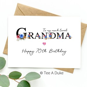 Carte d'anniversaire pour grand-mère, carte d'anniversaire pour ma grand-mère spéciale et incroyable, carte pour grand-mère, joyeux anniversaire grand-mère, carte pour grand-mère