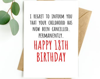 Funny Naked Man 18th Birthday Card for Girl Boy Him Her Daughter