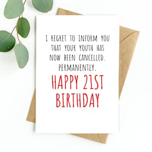 Tarjeta de cumpleaños número 21 Tarjeta divertida de cumpleaños número 21 para hija, hijo, hermano, hermana, sobrina, sobrino, nieta, nieto, ahijada, ahijado, 21, 21