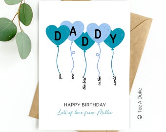 Festa Dei Padri Felici. Papà Con La Figlia E Il Figlio Tra Le Braccia Biglietto Di Auguri Per Vacanza Felice Ha Lettere Image219794862