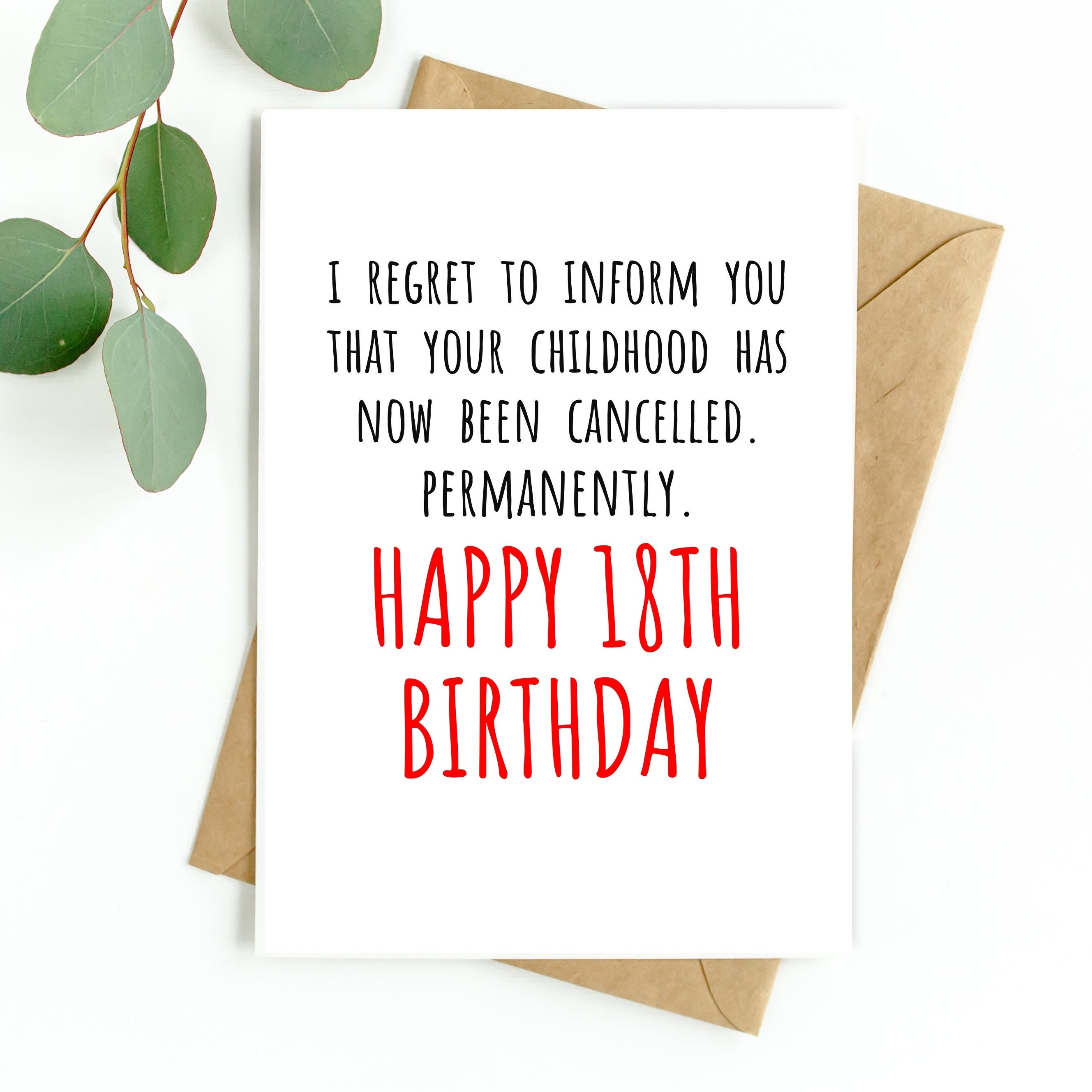 Funny 18th Birthday Card 18 Birthday Card Card for 18 Year - Etsy Denmark Funny 18th Birthday Card 18 Birthday Card Card for 18 Year - Etsy Denmark