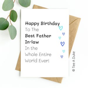 Carte d'anniversaire beau-père, carte d'anniversaire pour beau-père, carte d'anniversaire pour beau-père, cadeau pour beau-père