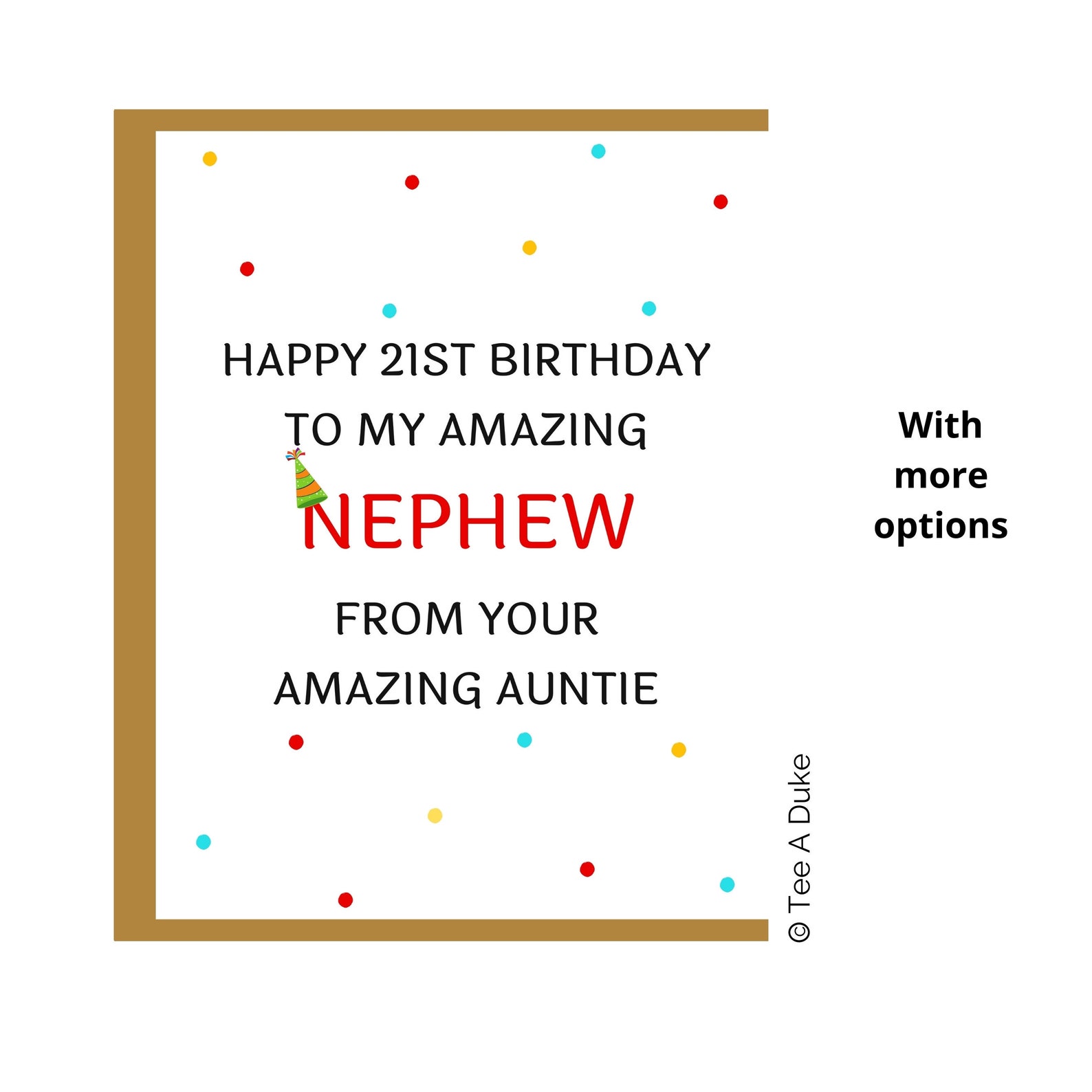 21st Birthday Card for Nephew Nephew 21st Birthday Card | Etsy