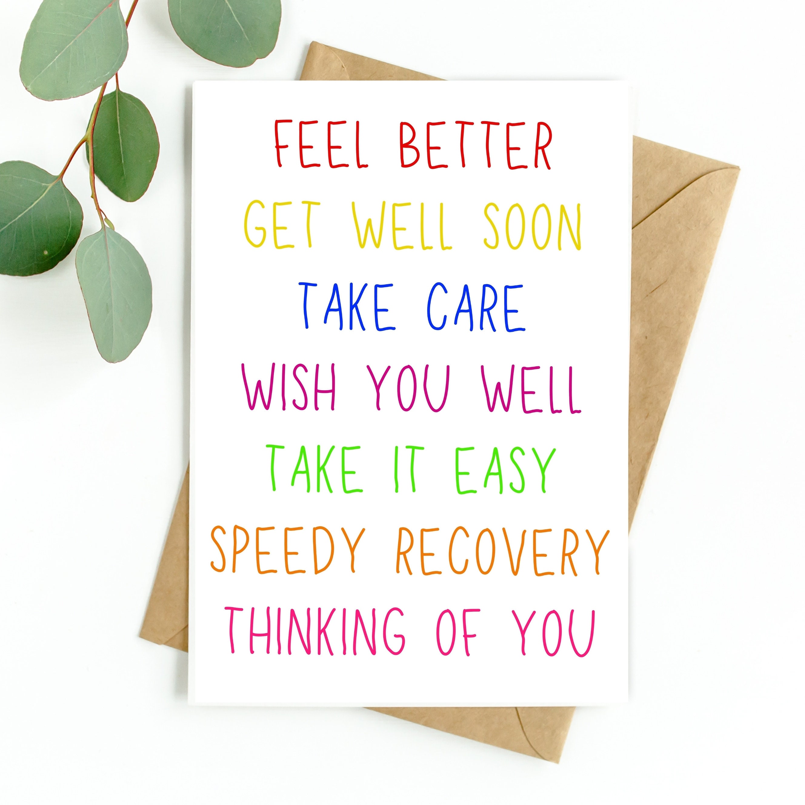  Huxters Get Well Soon Card for men and women - Hope