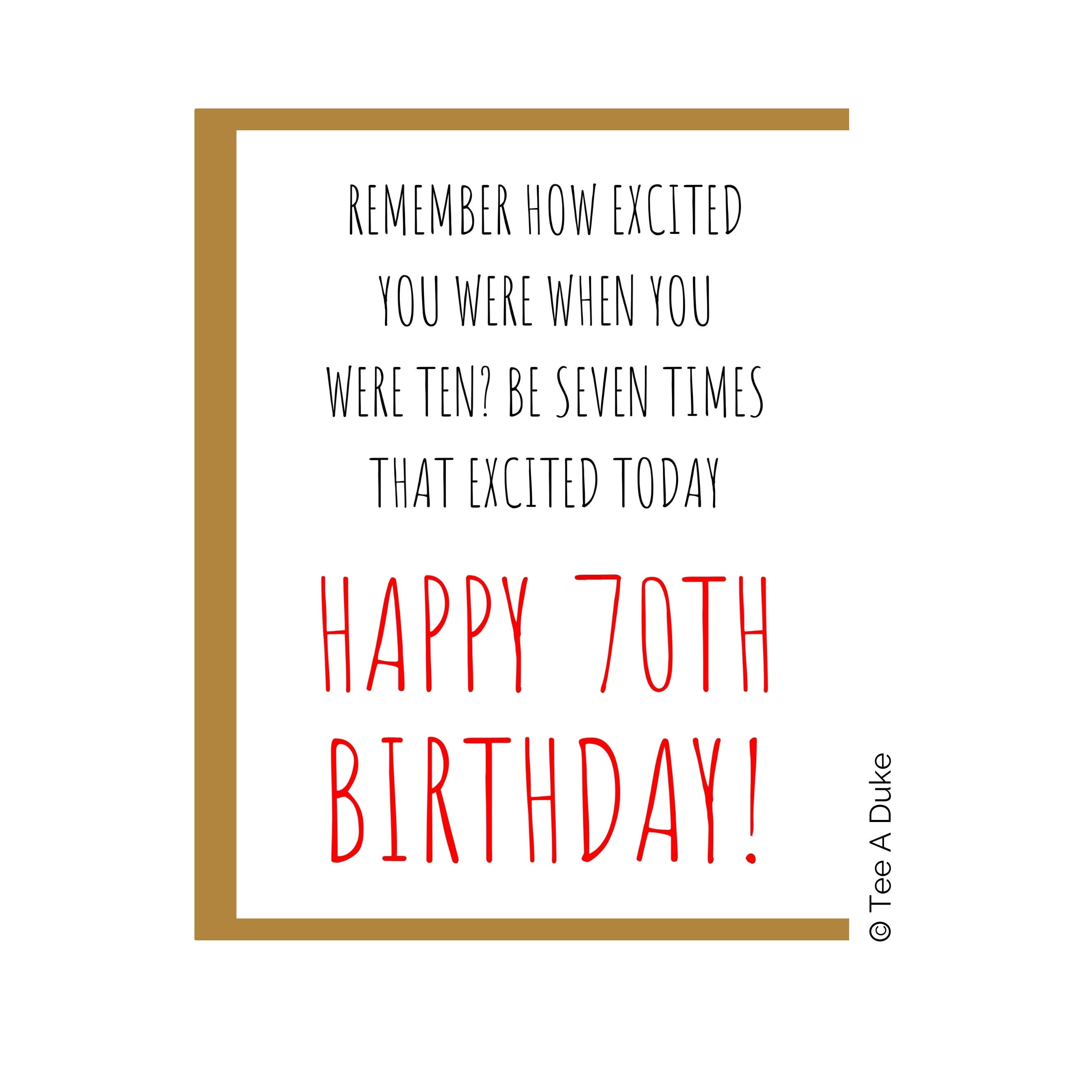 70th Birthday Card Funny 70th Birthday Card Card For Him for | Etsy